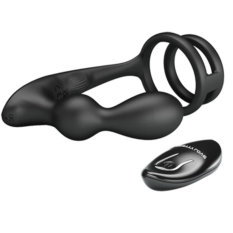 Pretty Love Marshall Penis Ring With Vibratory Anal Plug With Remote Control | Niks.fi verkkokauppa