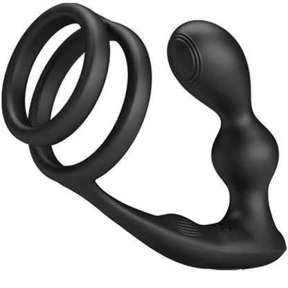 Pretty Love Marshall Penis Ring With Vibratory Anal Plug With Remote Control | Niks.fi verkkokauppa