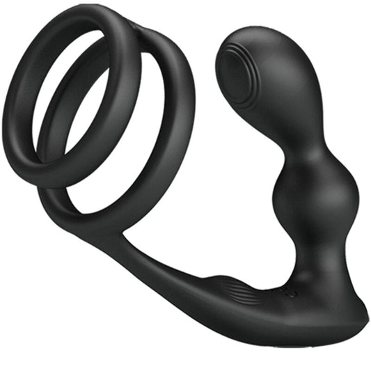 Pretty Love Marshall Penis Ring With Vibratory Anal Plug With Remote Control | Niks.fi verkkokauppa