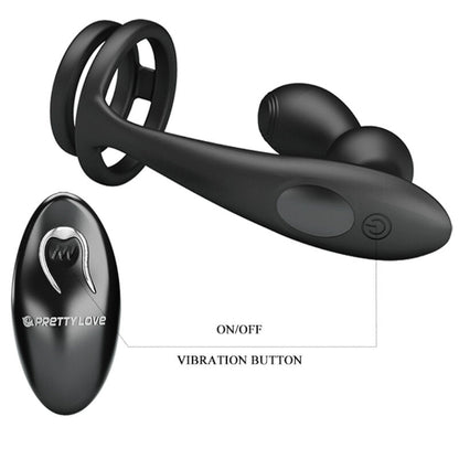 Pretty Love Marshall Penis Ring With Vibratory Anal Plug With Remote Control | Niks.fi verkkokauppa