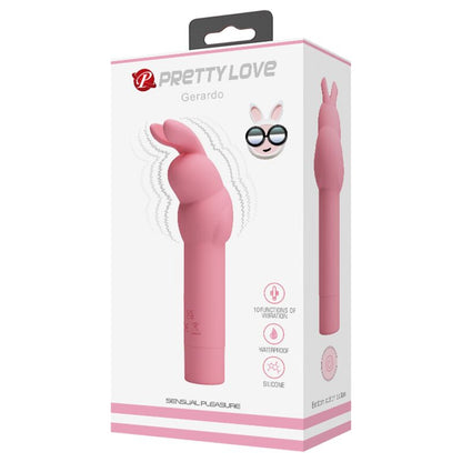 Pretty Love Gerardo Pink Rabbit Silicone Vibrator | Niks.fi verkkokauppa