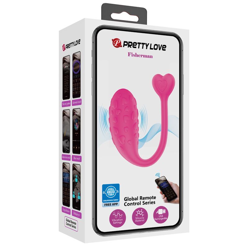 Pretty Love App Controlled Pink Fisher Vibrating Egg | Niks.fi verkkokauppa