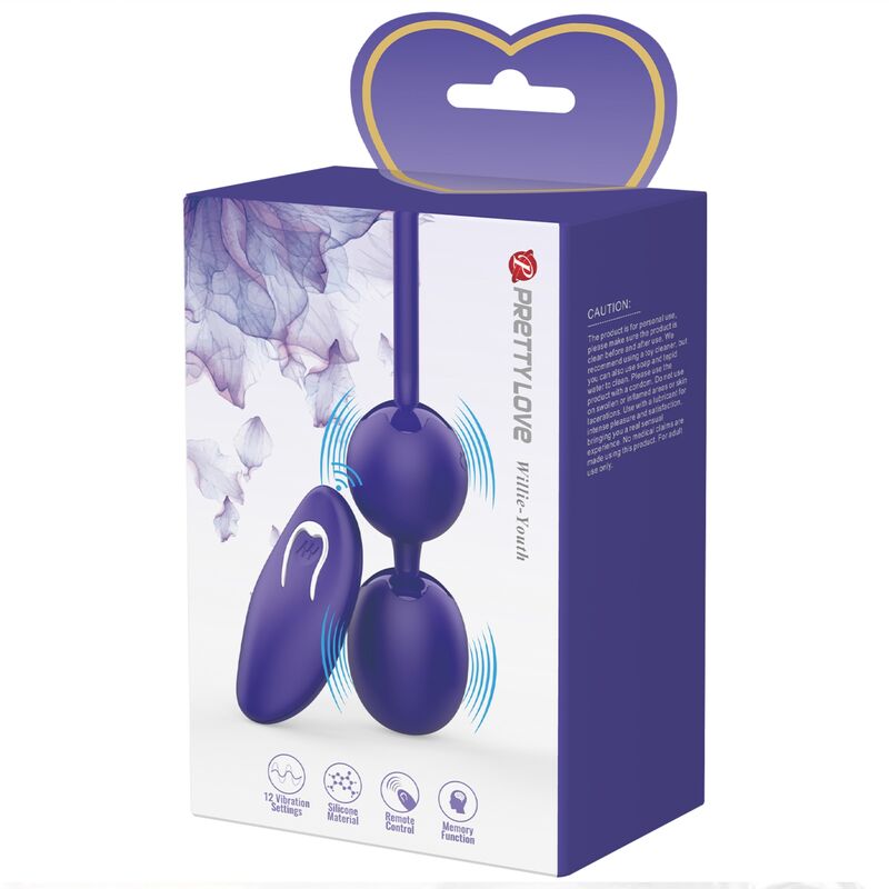 Pretty Love Willie Youth Remote Control Balls & Violet Vibration | Niks.fi verkkokauppa