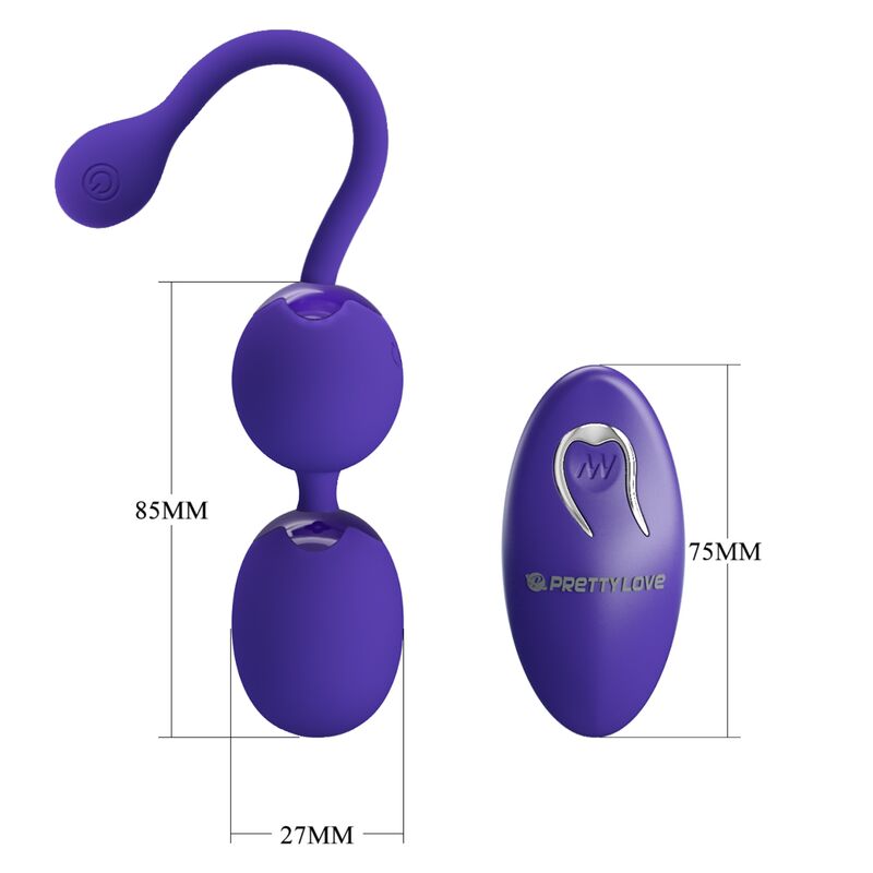 Pretty Love Willie Youth Remote Control Balls & Violet Vibration | Niks.fi verkkokauppa