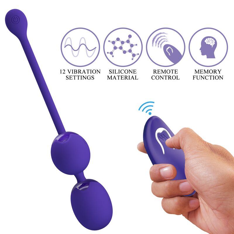 Pretty Love Willie Youth Remote Control Balls & Violet Vibration | Niks.fi verkkokauppa
