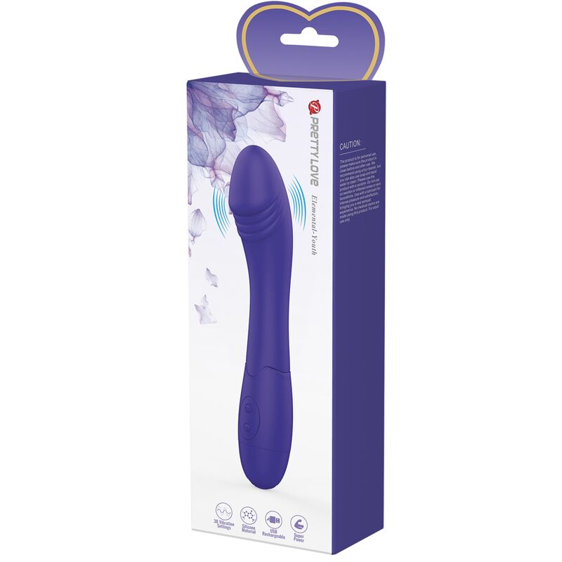 Pretty Love Elemental Youth Violet Vibrator Dildo | Niks.fi verkkokauppa