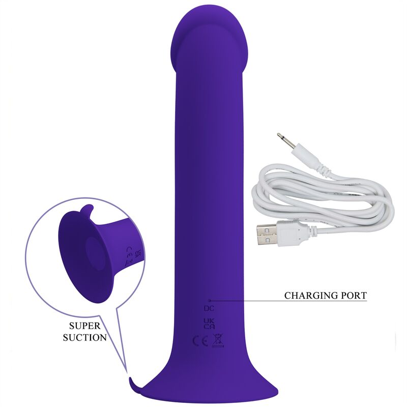 Pretty Love Murray Youth Vibrating Dildo & Rechargeable Violet | Niks.fi verkkokauppa