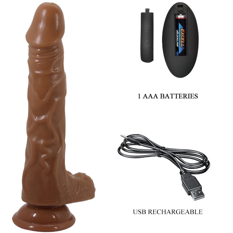 Baile Bodach Realistic Vibrator With Remote Control Suction Cup | Niks.fi verkkokauppa