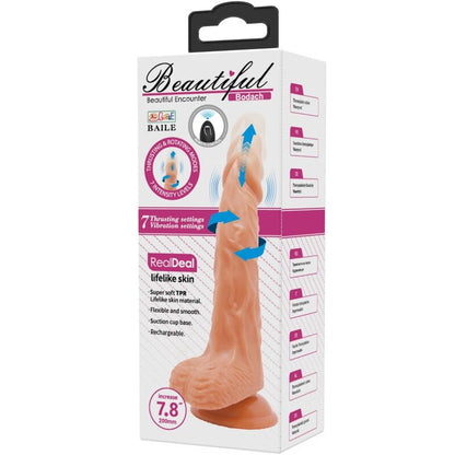 Baile Bodach Realistic Vibrator With Remote Control Suction Cup | Niks.fi verkkokauppa