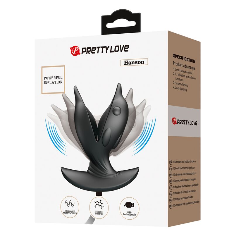 Pretty Love Inflatable & Rechargeable Delfin Anal Plug | Niks.fi verkkokauppa