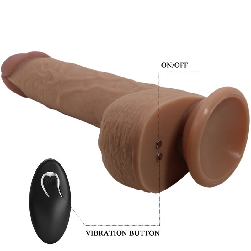 Pretty Love Tommy Realistic Dildo Vibrator 22.5 Cm | Niks.fi verkkokauppa