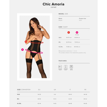 Obsessive Chic Amoria Corset & Tanga Xl/Xxl | Niks.fi verkkokauppa