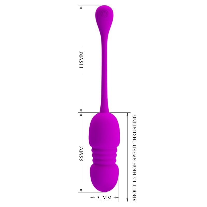 Pretty Love Callie Purple Rechargeable Vibrating Egg | Niks.fi verkkokauppa