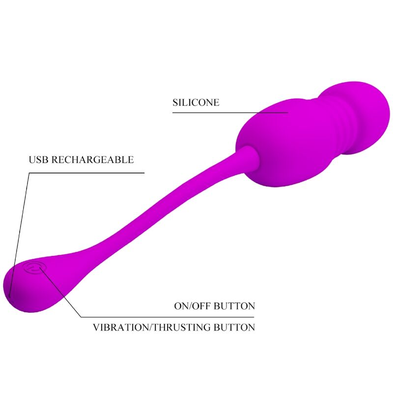 Pretty Love Callie Purple Rechargeable Vibrating Egg | Niks.fi verkkokauppa