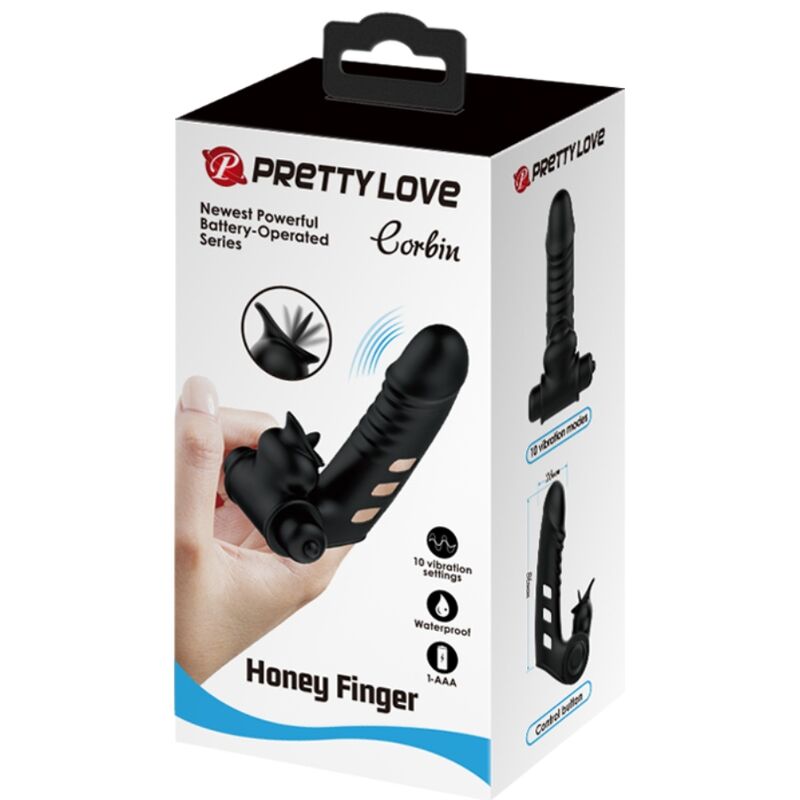 Pretty Love Corbin Black Vibrator Finger Cover | Niks.fi verkkokauppa