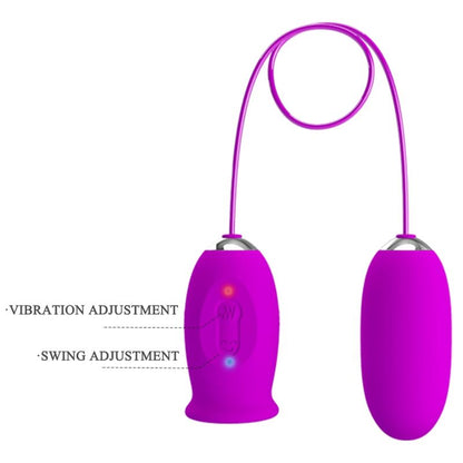 Pretty Love Daisy Dual Egg Rechargeable Vibrator Purple | Niks.fi verkkokauppa