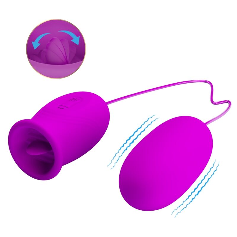 Pretty Love Daisy Dual Egg Rechargeable Vibrator Purple | Niks.fi verkkokauppa