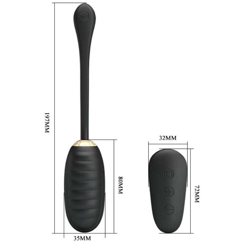 Pretty Love Doreen Luxury Rechargeable Vibrating Egg Black | Niks.fi verkkokauppa