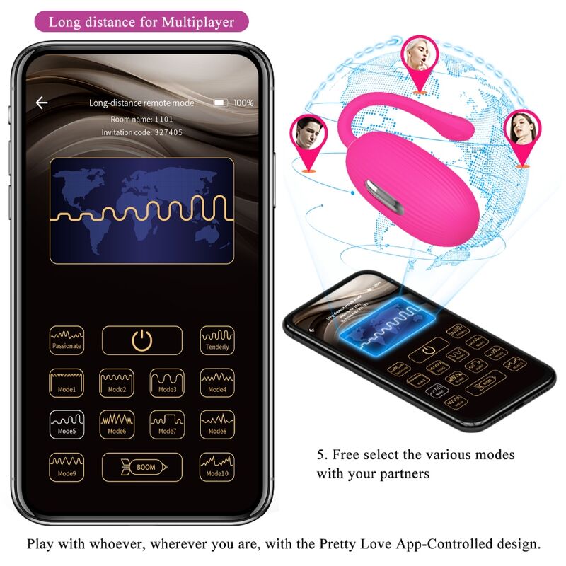 Pretty Love Doreen Rechargeable Vibrating Egg Magenta | Niks.fi verkkokauppa