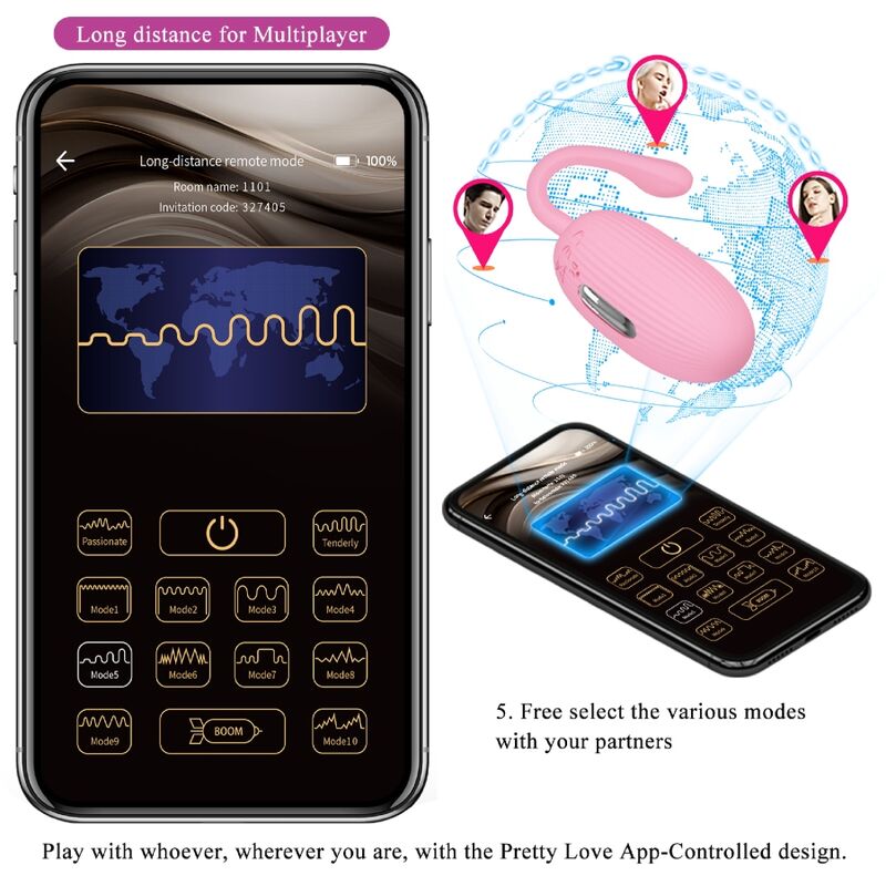 Pretty Love Doreen Pink Rechargeable Vibrating Egg | Niks.fi verkkokauppa