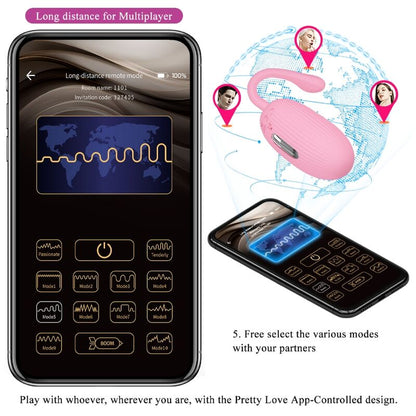 Pretty Love Doreen Pink Rechargeable Vibrating Egg | Niks.fi verkkokauppa