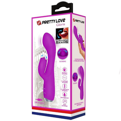 Pretty Lovegloria Rechargeable Rabbit Vibrator-Waterproof Purple | Niks.fi verkkokauppa