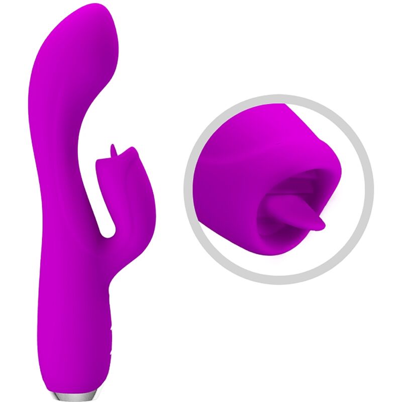 Pretty Lovegloria Rechargeable Rabbit Vibrator-Waterproof Purple | Niks.fi verkkokauppa