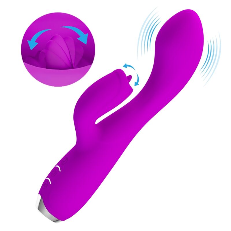 Pretty Lovegloria Rechargeable Rabbit Vibrator-Waterproof Purple | Niks.fi verkkokauppa