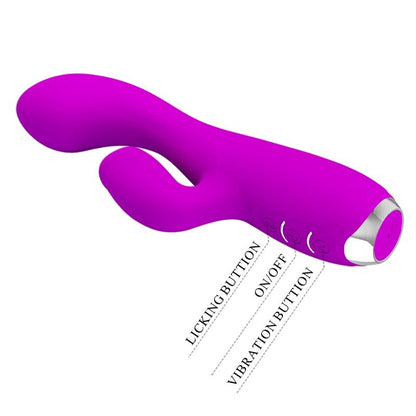 Pretty Lovegloria Rechargeable Rabbit Vibrator-Waterproof Purple | Niks.fi verkkokauppa