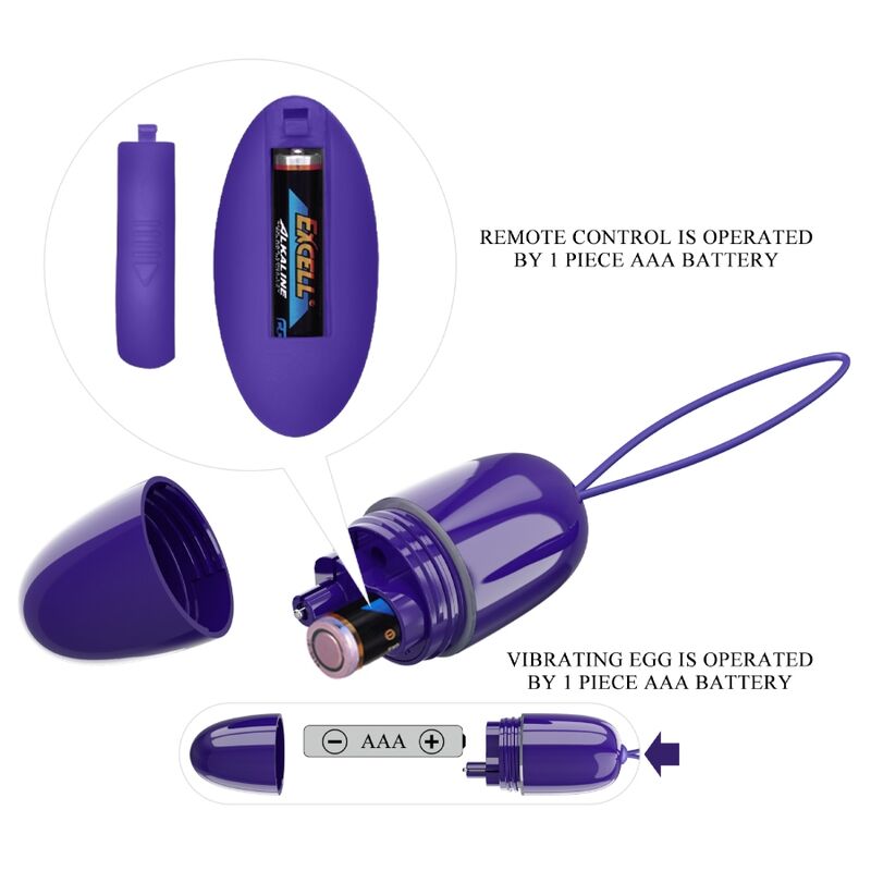 Pretty Love Selkie Youth Mini Vibrating Egg Violet Remote Control | Niks.fi verkkokauppa