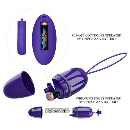 Pretty Love Selkie Youth Mini Vibrating Egg Violet Remote Control | Niks.fi verkkokauppa