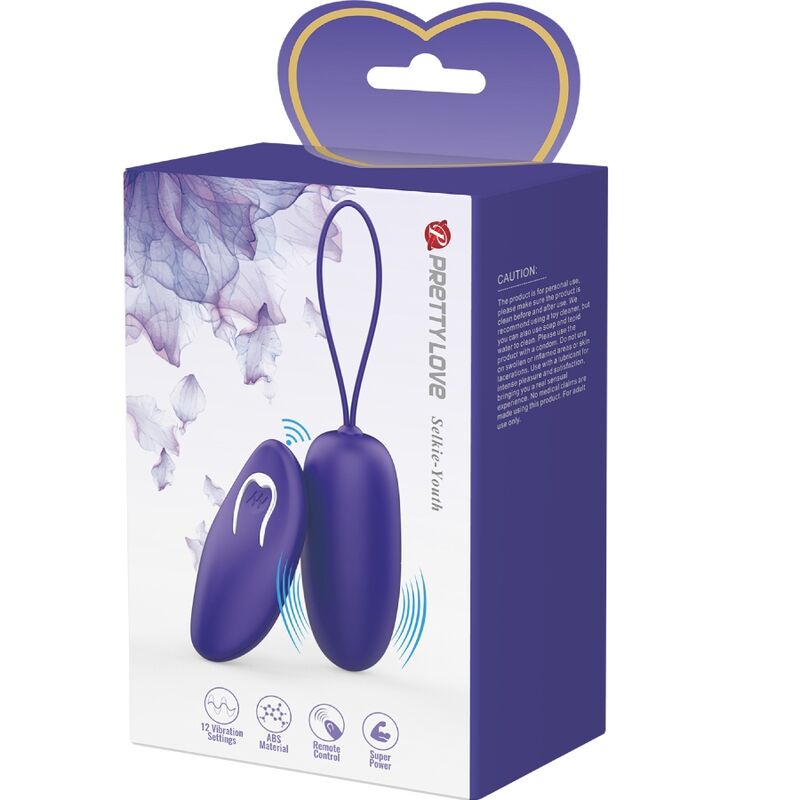 Pretty Love Selkie Youth Mini Vibrating Egg Violet Remote Control | Niks.fi verkkokauppa