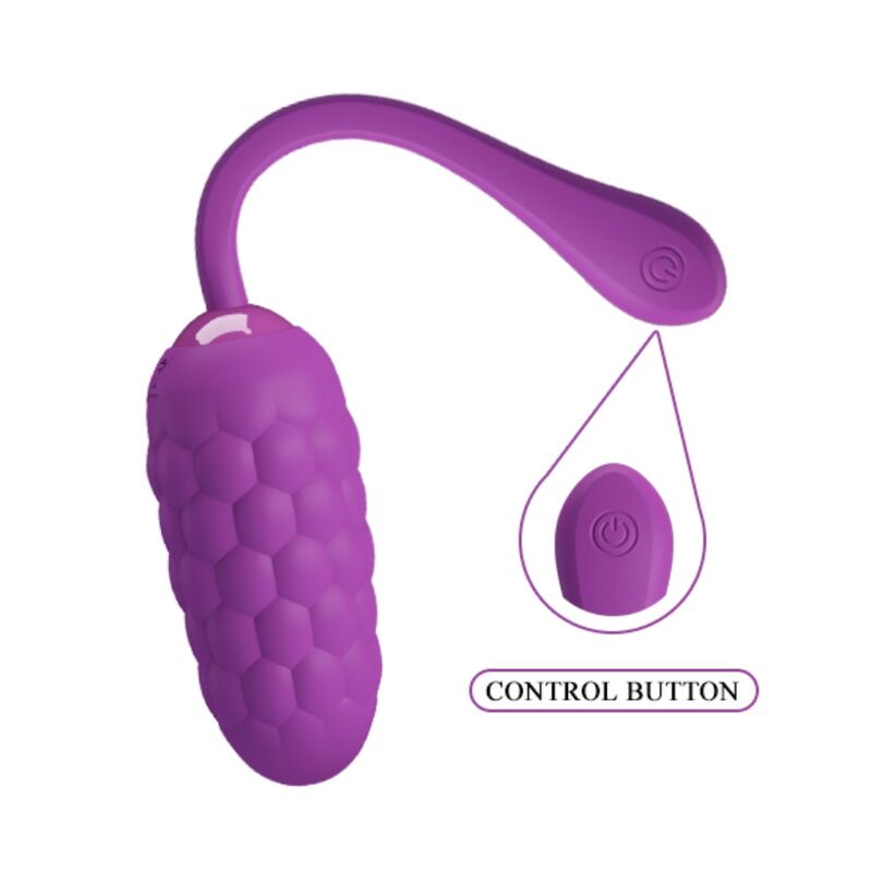 Pretty Love Vibrating Egg With Purple Rechargeable Marine Texture | Niks.fi verkkokauppa