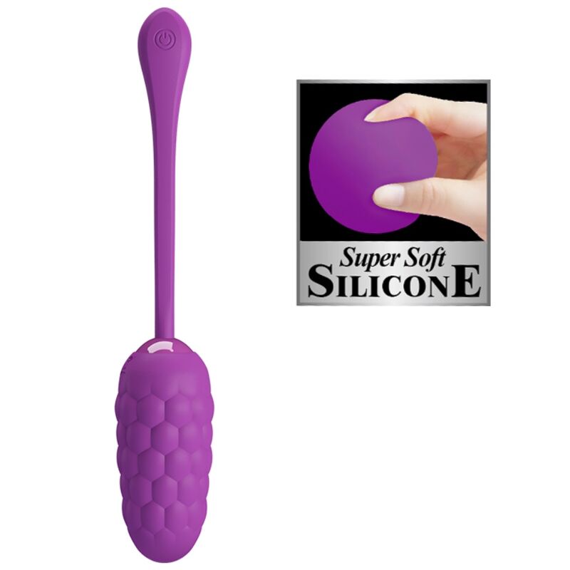 Pretty Love Vibrating Egg With Purple Rechargeable Marine Texture | Niks.fi verkkokauppa