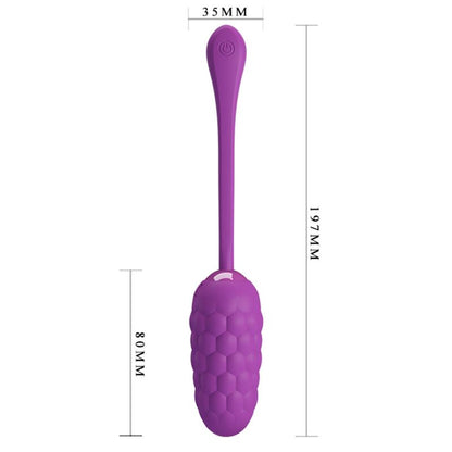 Pretty Love Vibrating Egg With Purple Rechargeable Marine Texture | Niks.fi verkkokauppa
