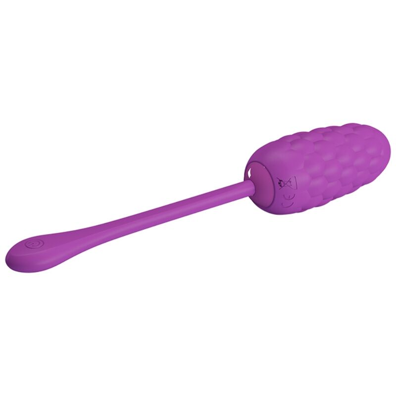 Pretty Love Vibrating Egg With Purple Rechargeable Marine Texture | Niks.fi verkkokauppa