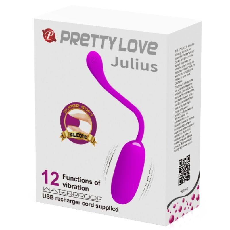 Pretty Love Julius Waterproof-Rechargeable Vibrating Egg Purple | Niks.fi verkkokauppa