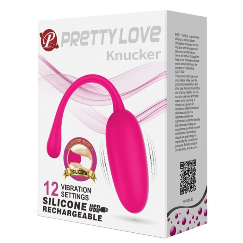 Pretty Love Knucker Pink Rechargeable Vibrating Egg | Niks.fi verkkokauppa