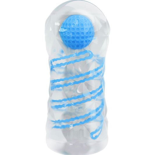 Pretty Love Small Masturbator With Blue Spirals | Niks.fi verkkokauppa