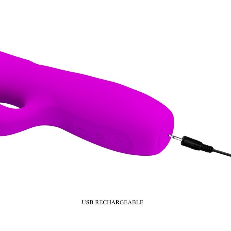 Pretty Lovemelanie Purple Rechargeable Rabbit Vibrator | Niks.fi verkkokauppa