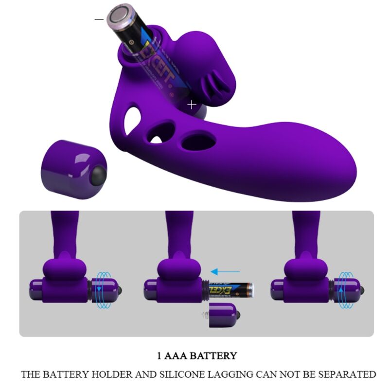Pretty Love Orlando Purple Vibrator Finger Cover | Niks.fi verkkokauppa