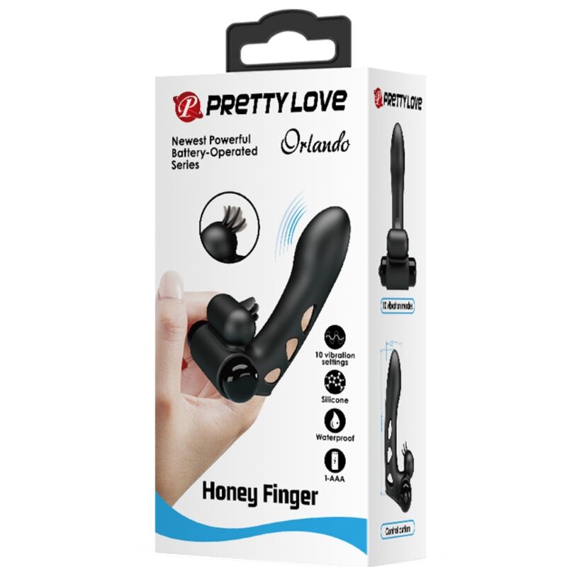 Pretty Love Orlando Black Vibrator Finger Cover | Niks.fi verkkokauppa