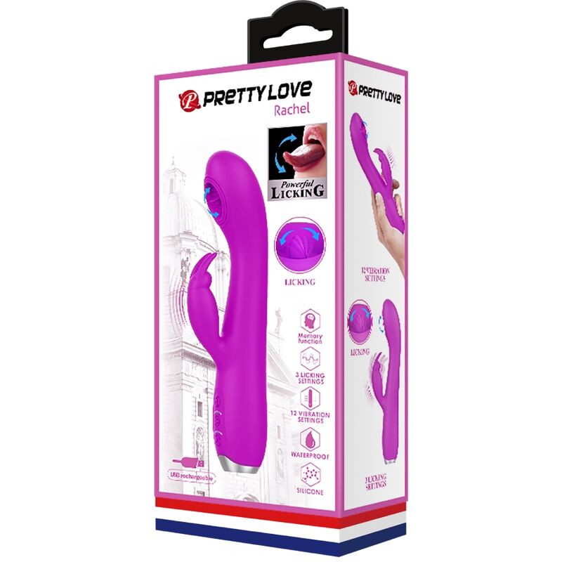 Pretty Loverachel Rechargeable Vibrator With Stimulating Waves Purple | Niks.fi verkkokauppa