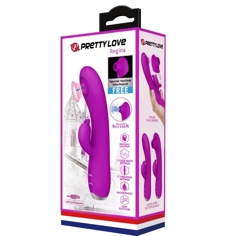 Pretty Loveregina Vibratorrechargeable Stimulating Waves Purple | Niks.fi verkkokauppa