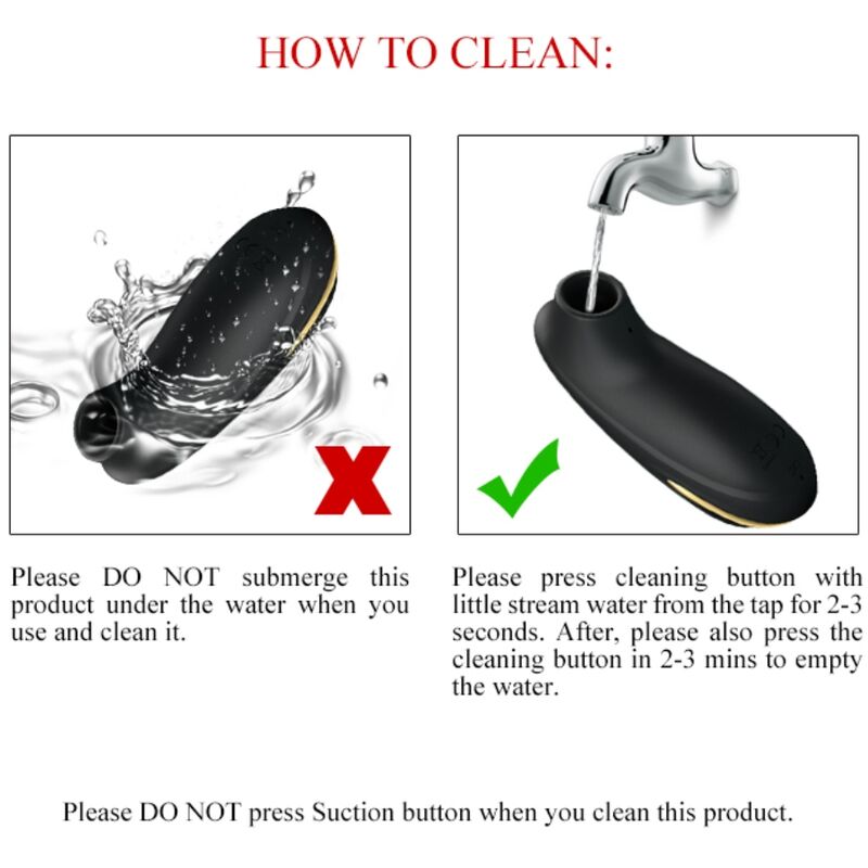 Pretty Love Black Rechargeable Luxury Suction Massager | Niks.fi verkkokauppa