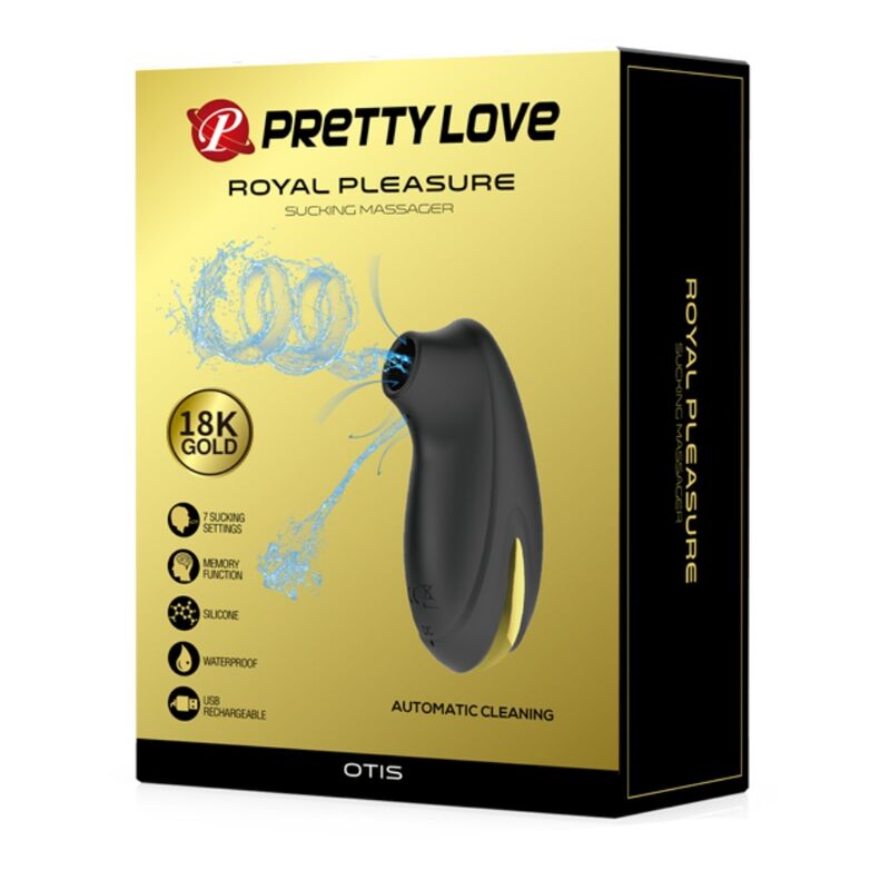 Pretty Love Black Rechargeable Luxury Suction Massager | Niks.fi verkkokauppa
