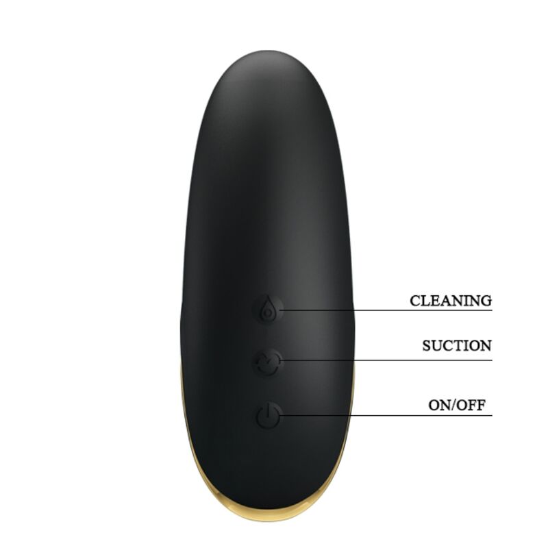 Pretty Love Black Rechargeable Luxury Suction Massager | Niks.fi verkkokauppa