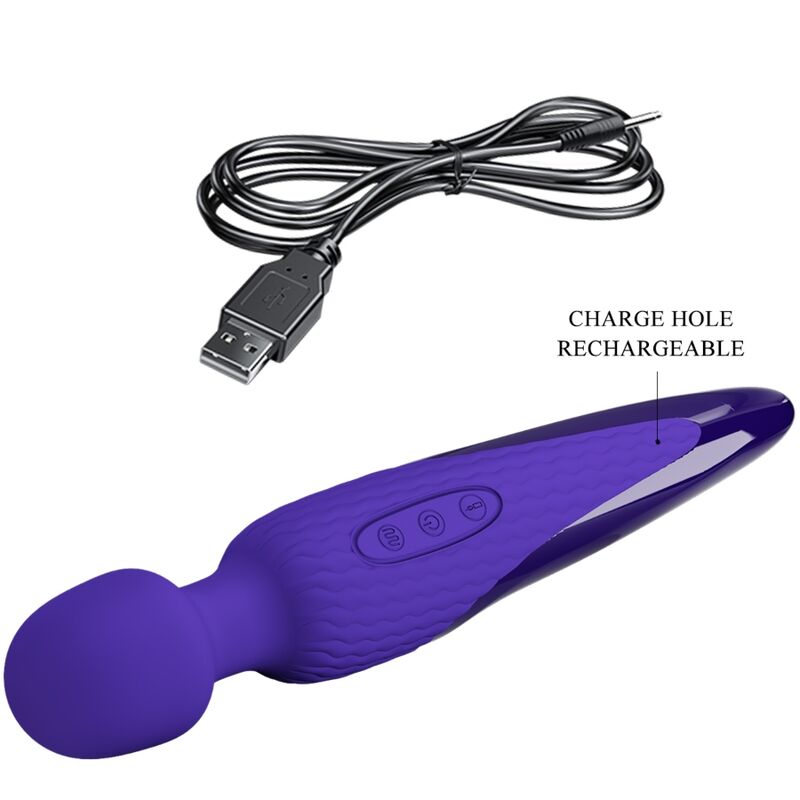 Pretty Love Antony Youth Wand Vibrator Violet Heat Effect | Niks.fi verkkokauppa