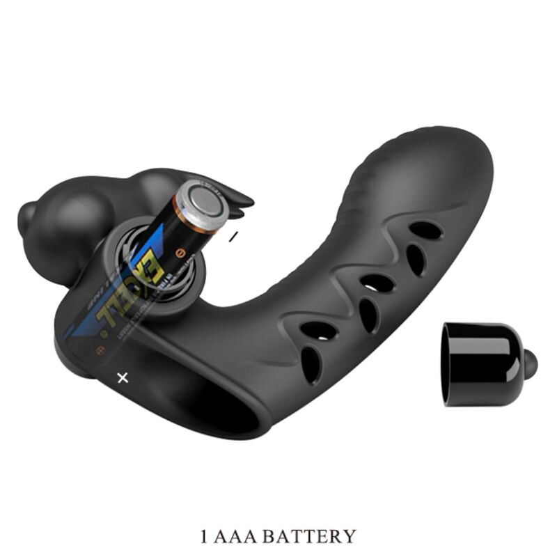 Pretty Love Vance Black Rabbit Vibrator Finger Cover | Niks.fi verkkokauppa