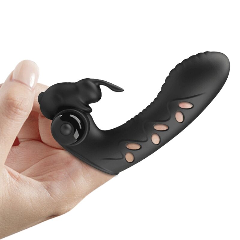 Pretty Love Vance Black Rabbit Vibrator Finger Cover | Niks.fi verkkokauppa